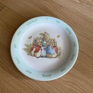 Pottery Barn Kids Bunnies Dishwasher Safe Plate